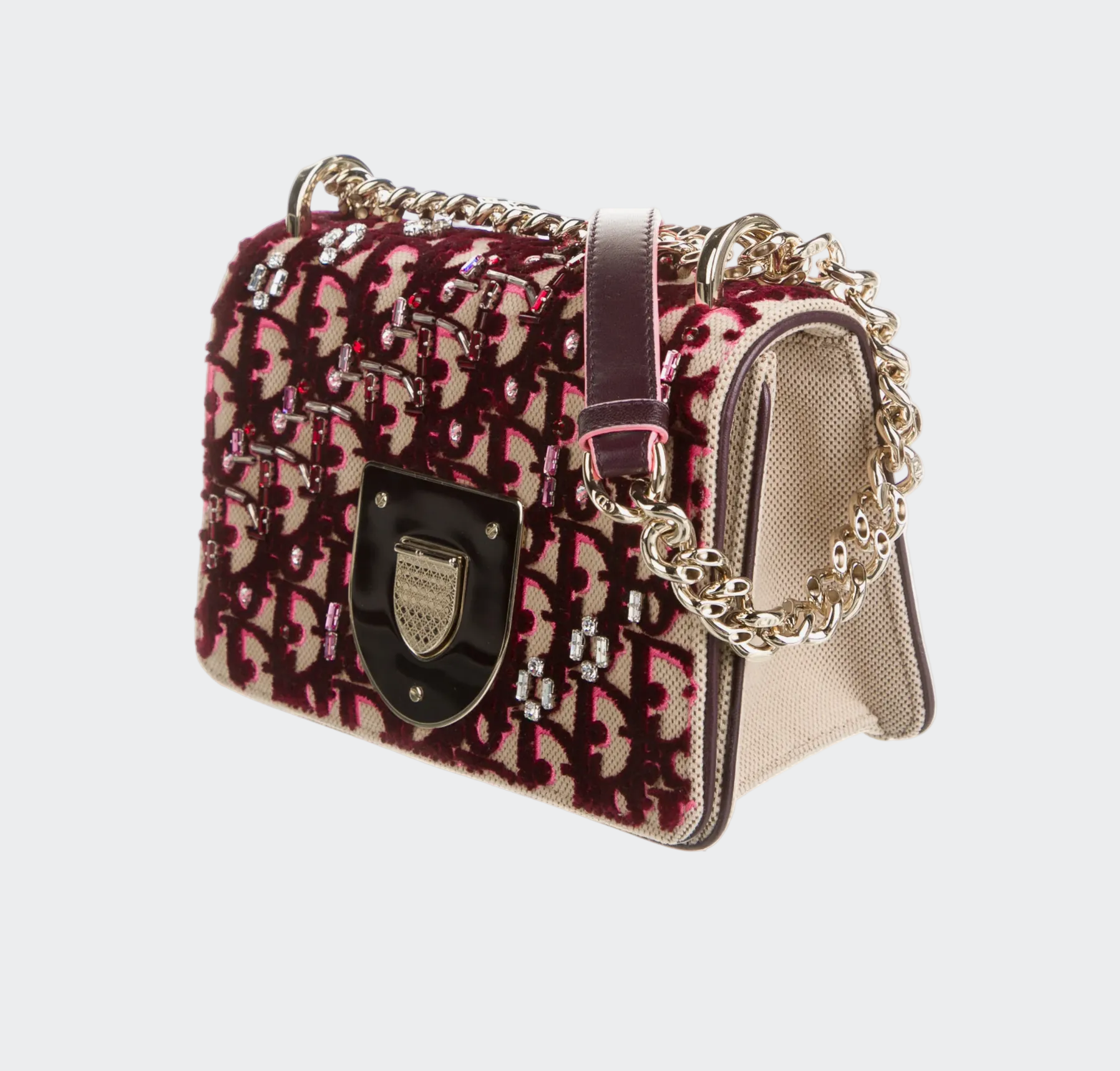 Christian Dior Velvet Oblique Diorama Flap Bag