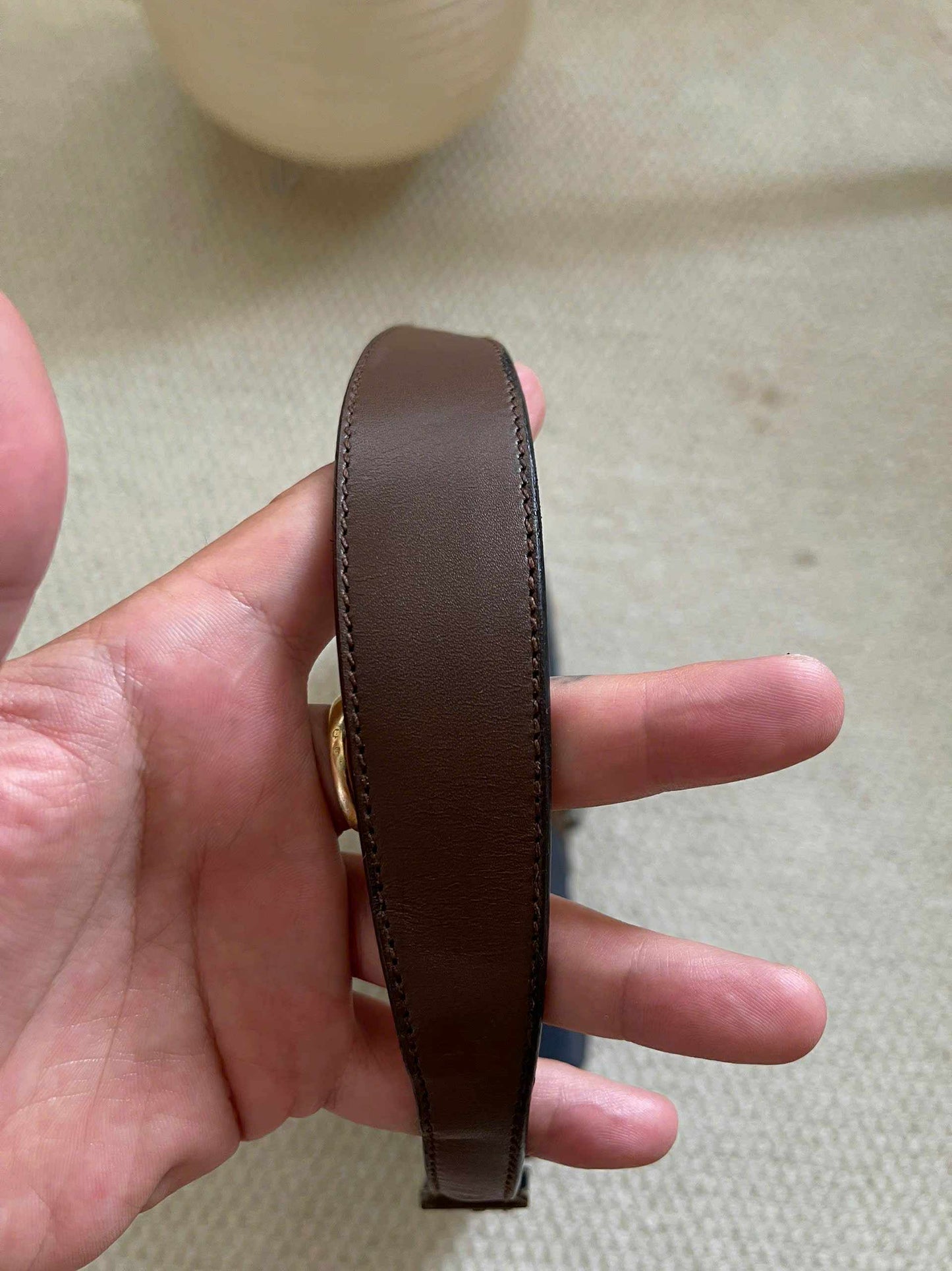 Gucci Vintage Navy Canvas & Brown Leather Jackie Bag