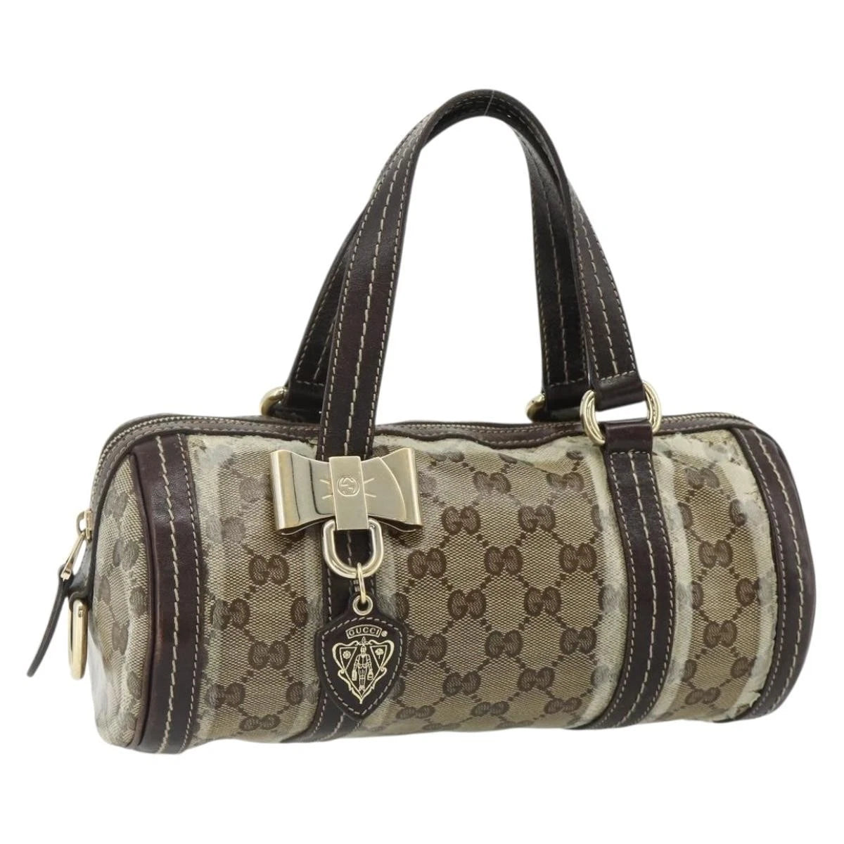 Gucci Monogram Crystal Duchessa Boston Bag
