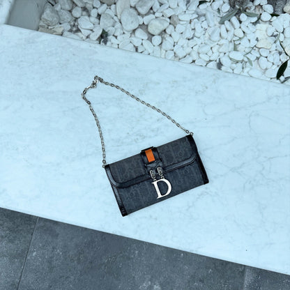 Dior Trotter Flight Line Denim Leather Wallet