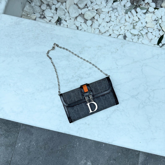 Dior Trotter Flight Line Denim Leather Wallet