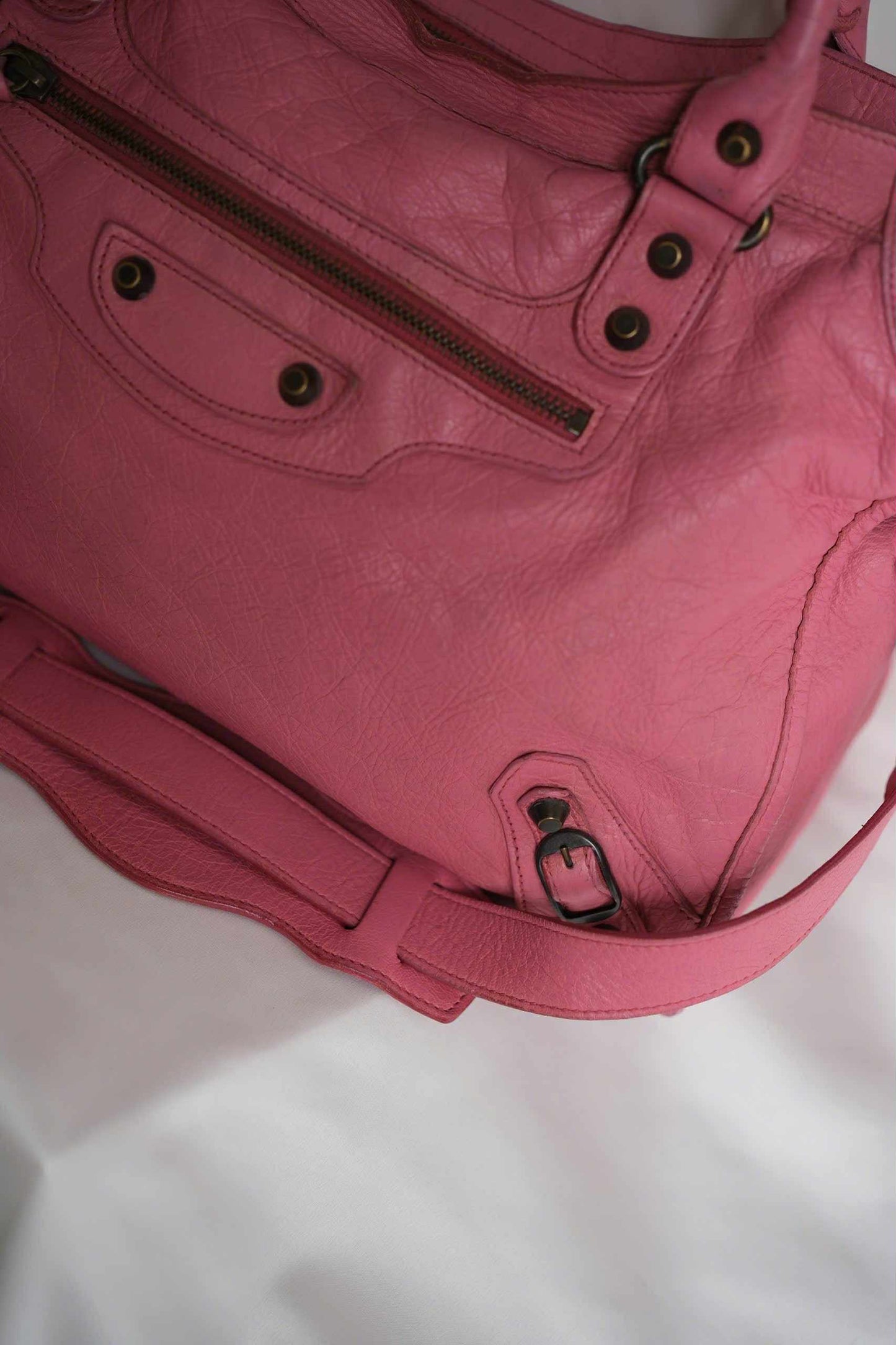 Balenciaga City Pink Leather Handbag
