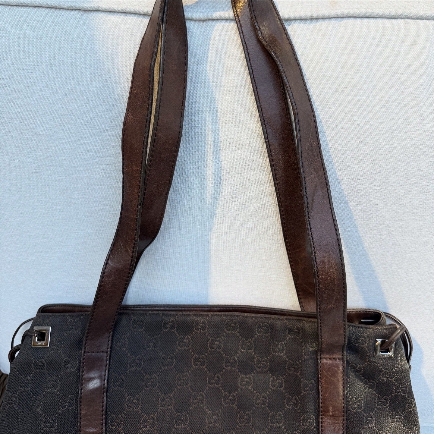 GUCCI GG Canvas Handbag Tote Bag