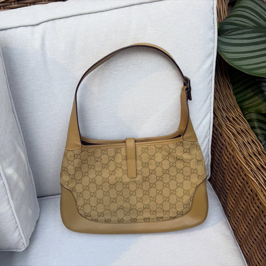 Gucci Jackie Bag - GG Beige Canvas