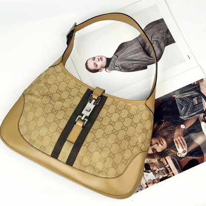 Gucci Jackie Bag - GG Beige Canvas