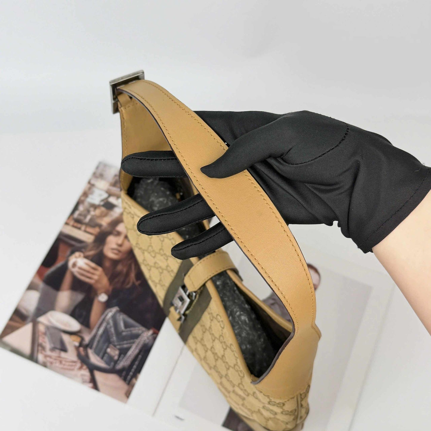 Gucci Jackie Bag - GG Beige Canvas