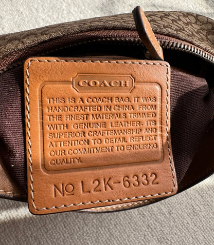 COACH Brown Monogram Small Baguette Bag