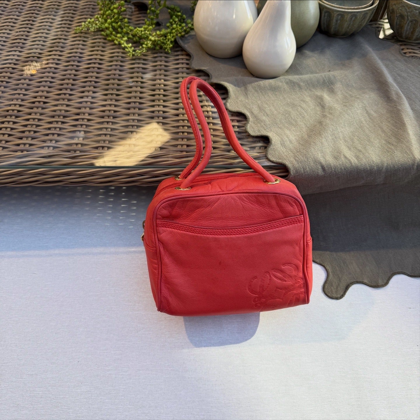 Loewe Anagram Small Boston Bag