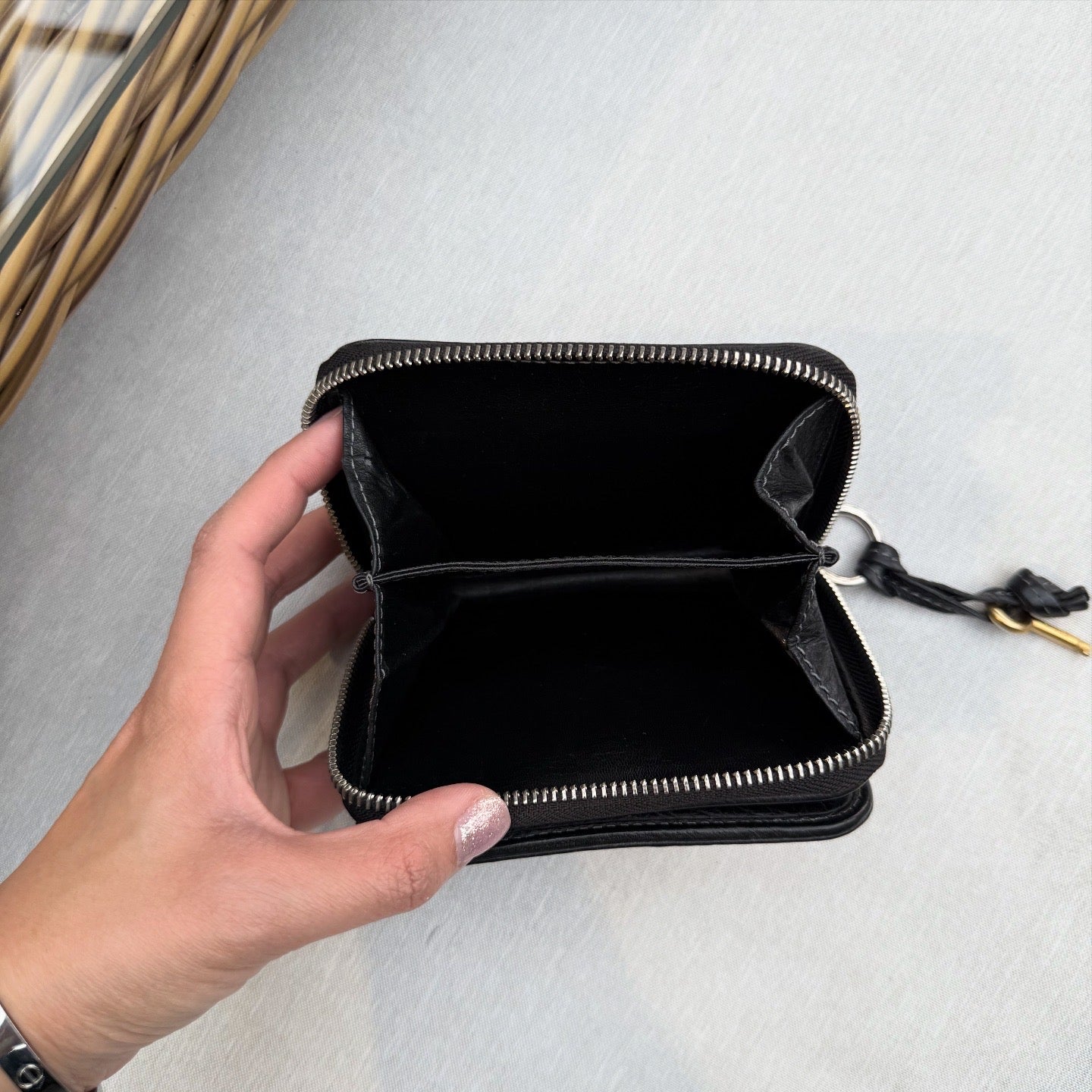 Chloe Black Leather Paddington Small Wallet