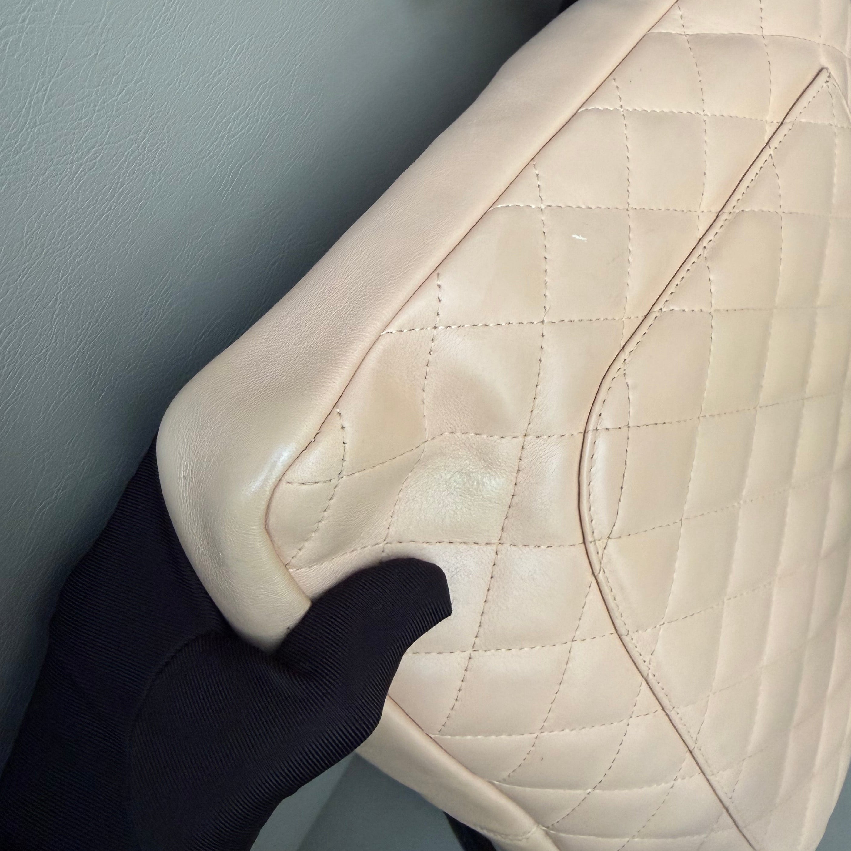 Chanel Beige Quilted Calfskin Cambon Messenger Large