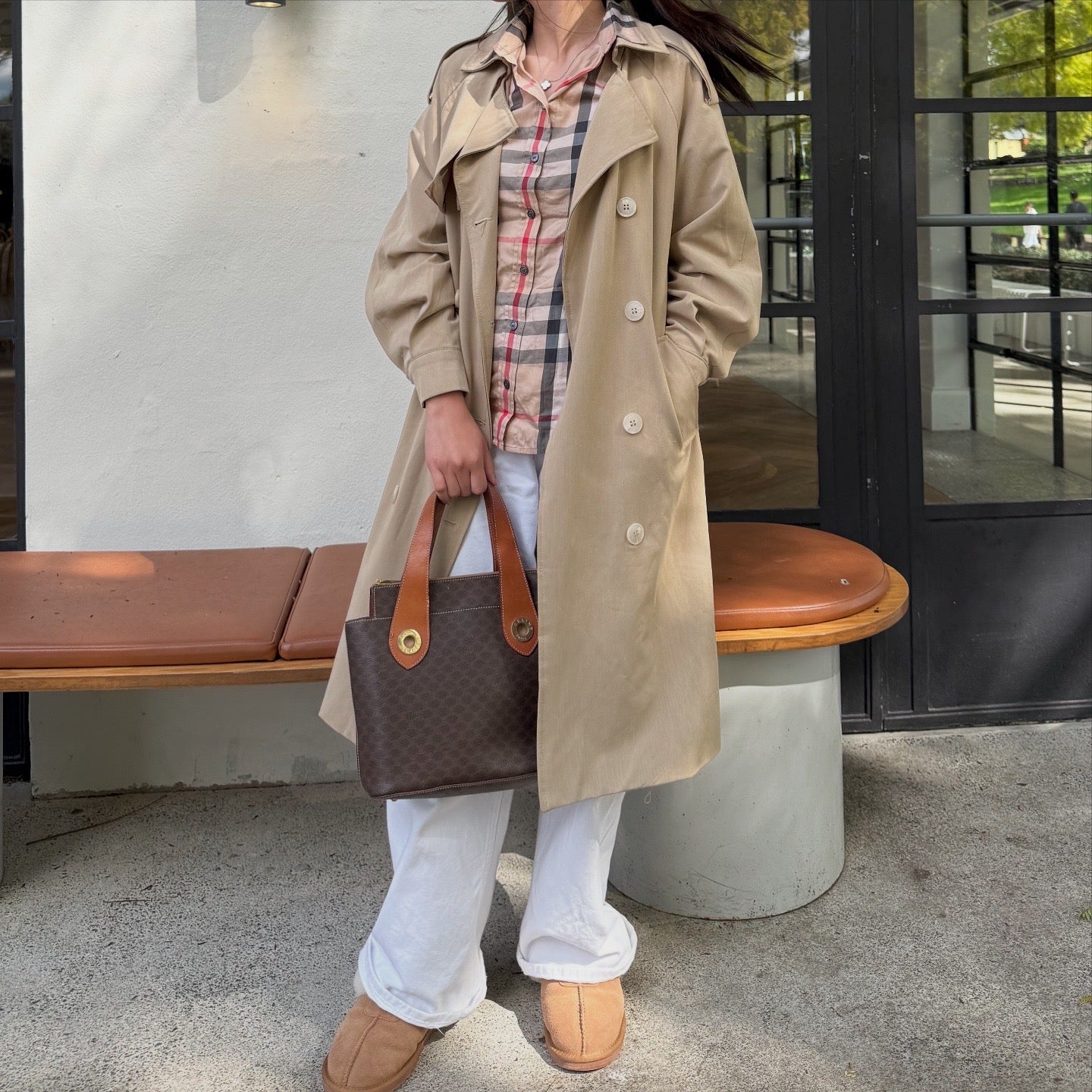 Celine Macadam Circle Logo Top Handle Bag