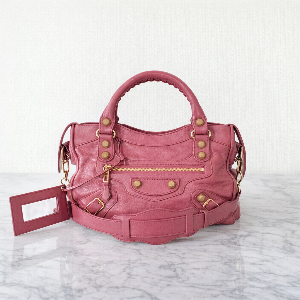 Balenciaga City Giant Studs Bag Leather Medium