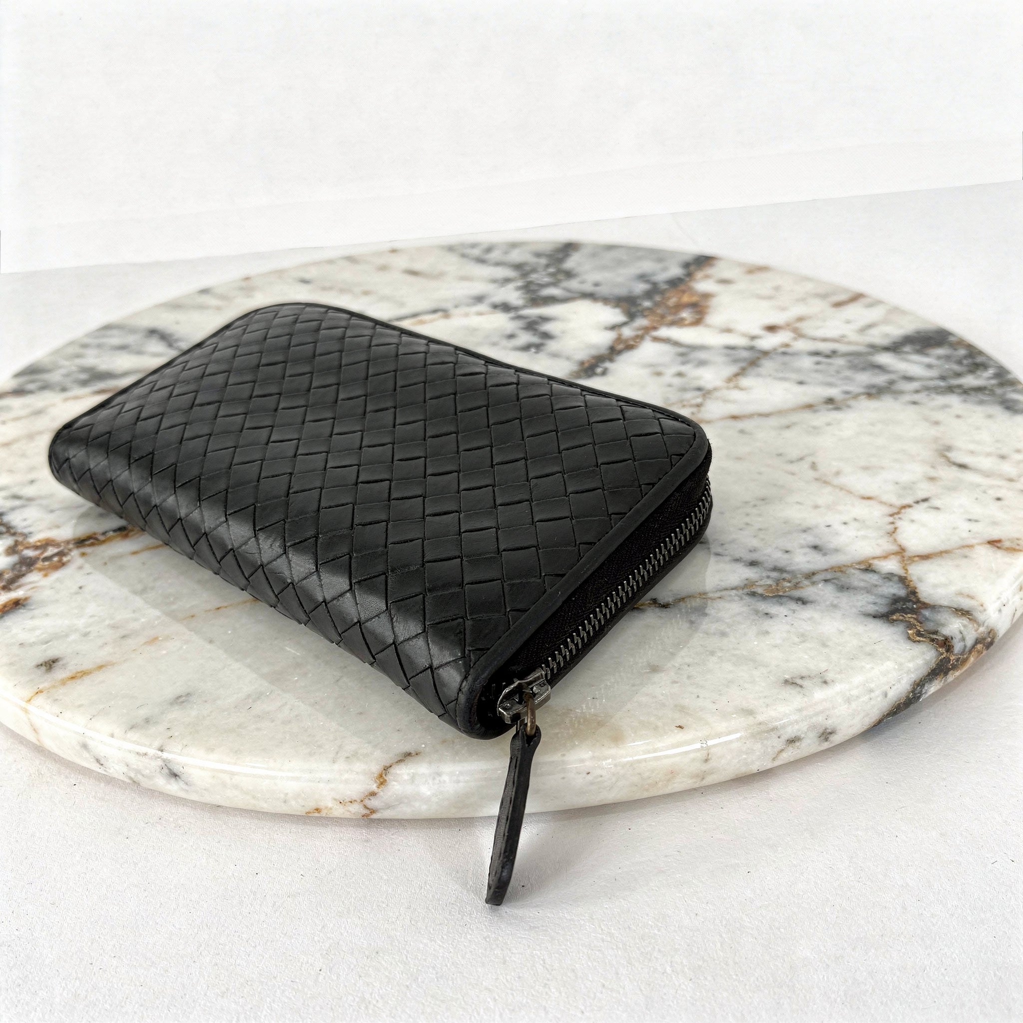 Bottega Veneta Intrecciato Piccolo Zip Around Wallet