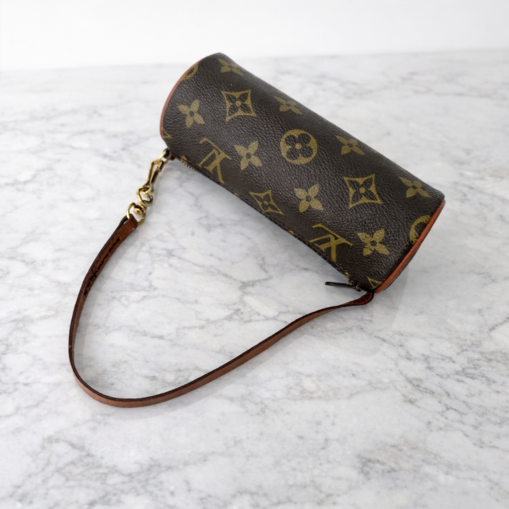 LOUIS VUITTON Monogram Canvas Mini Papillon Pochette Bag