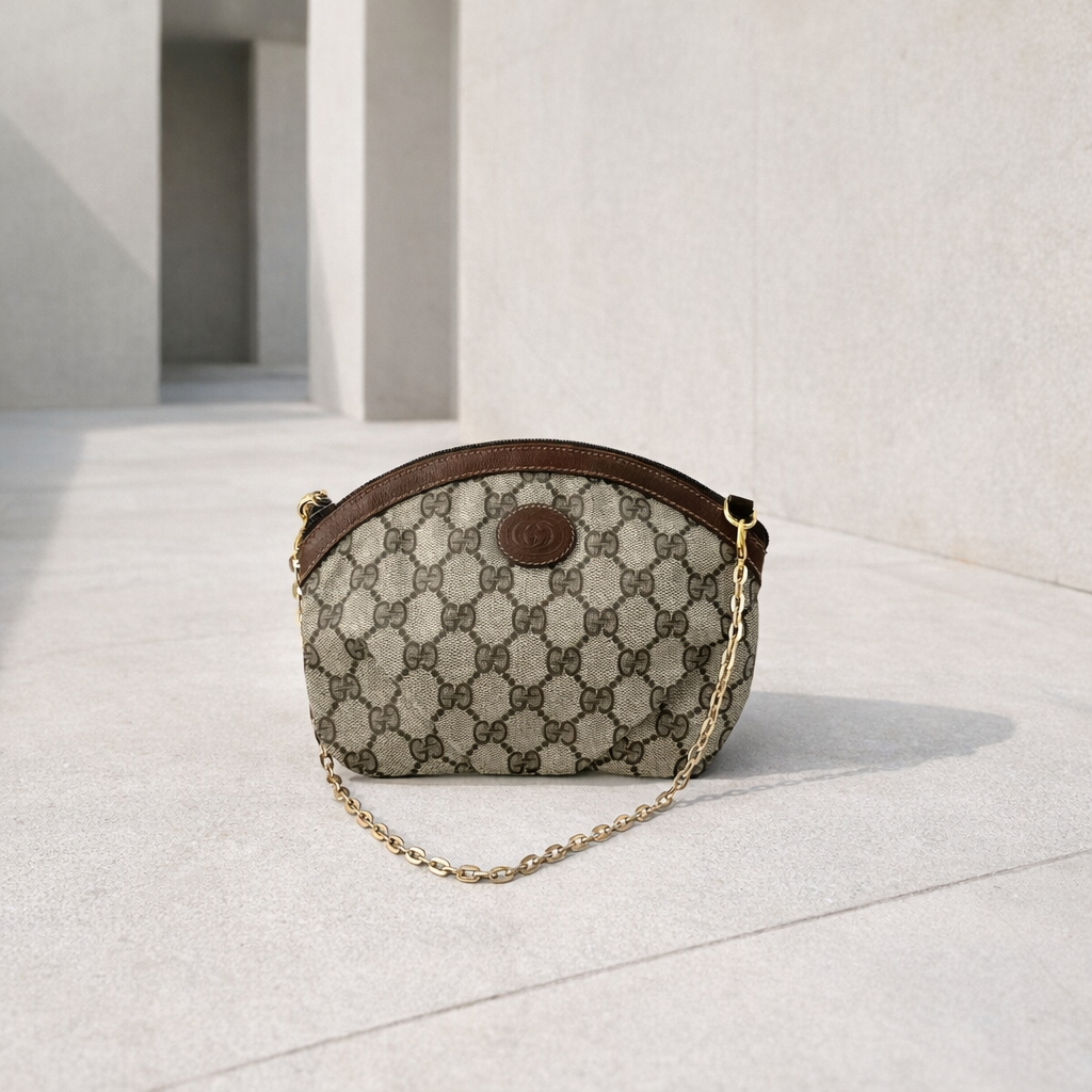 GUCCI GG Supreme Web Sherry Line Pochette