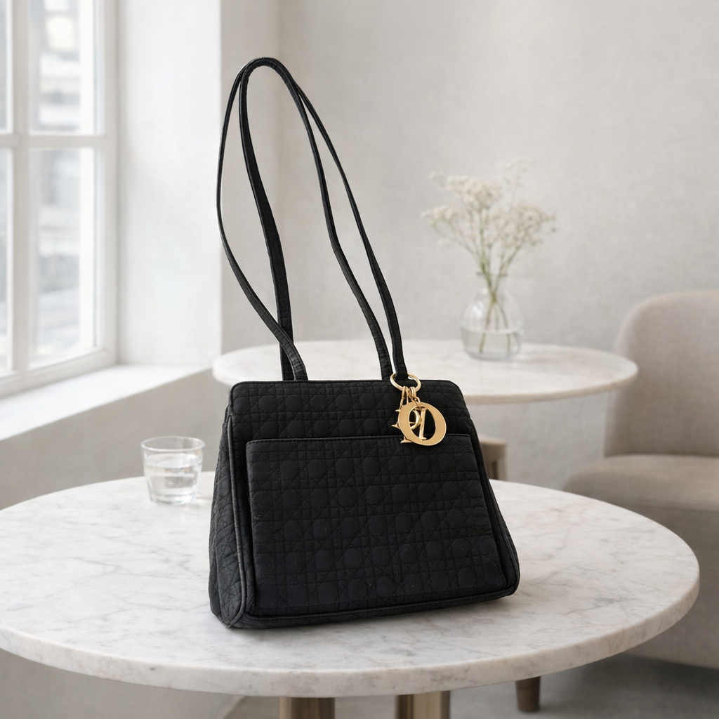 Christian Dior Lady Dior Cannage Black Shoulder Bag