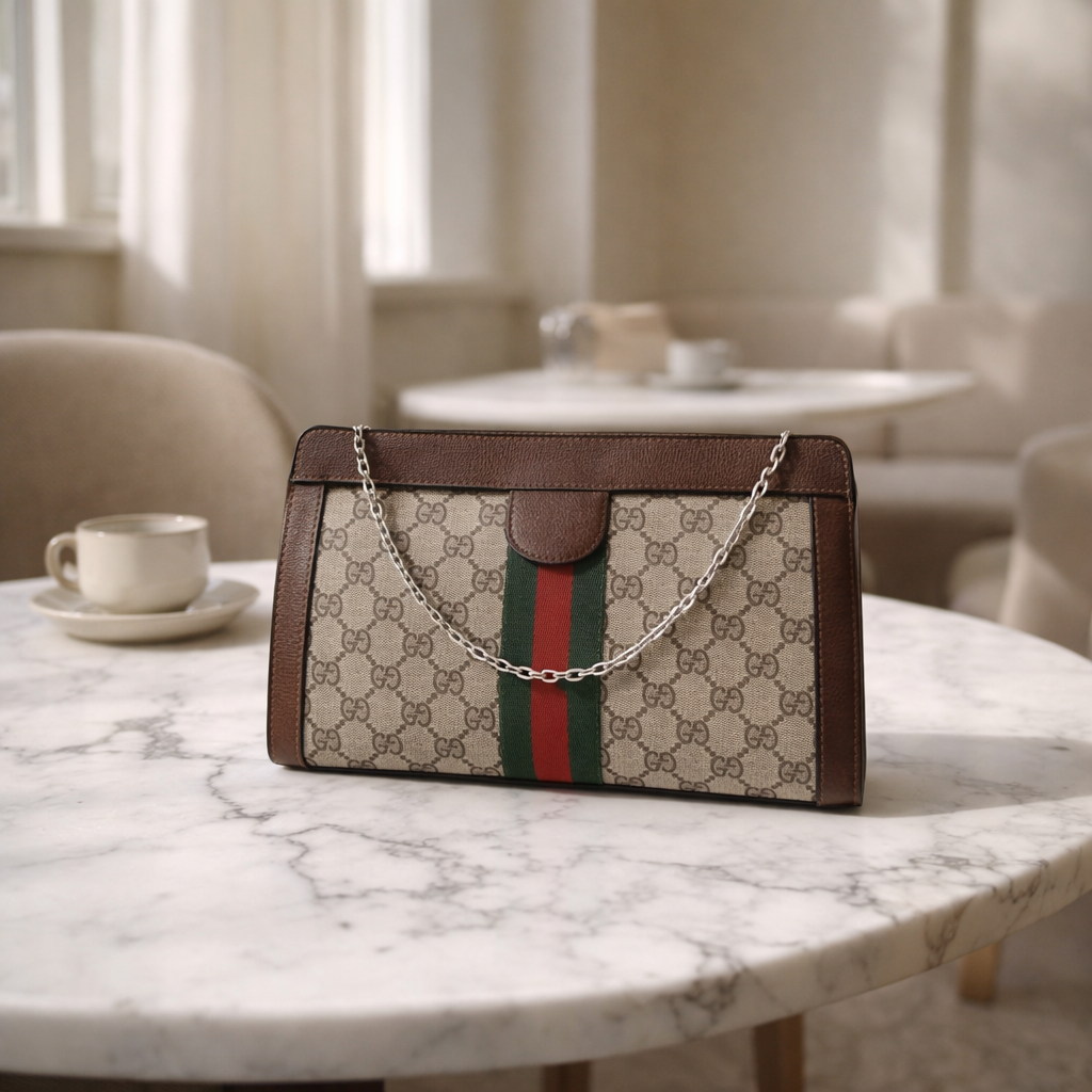 Gucci GG Supreme Monogram Web Ophidia Chain Shoulder