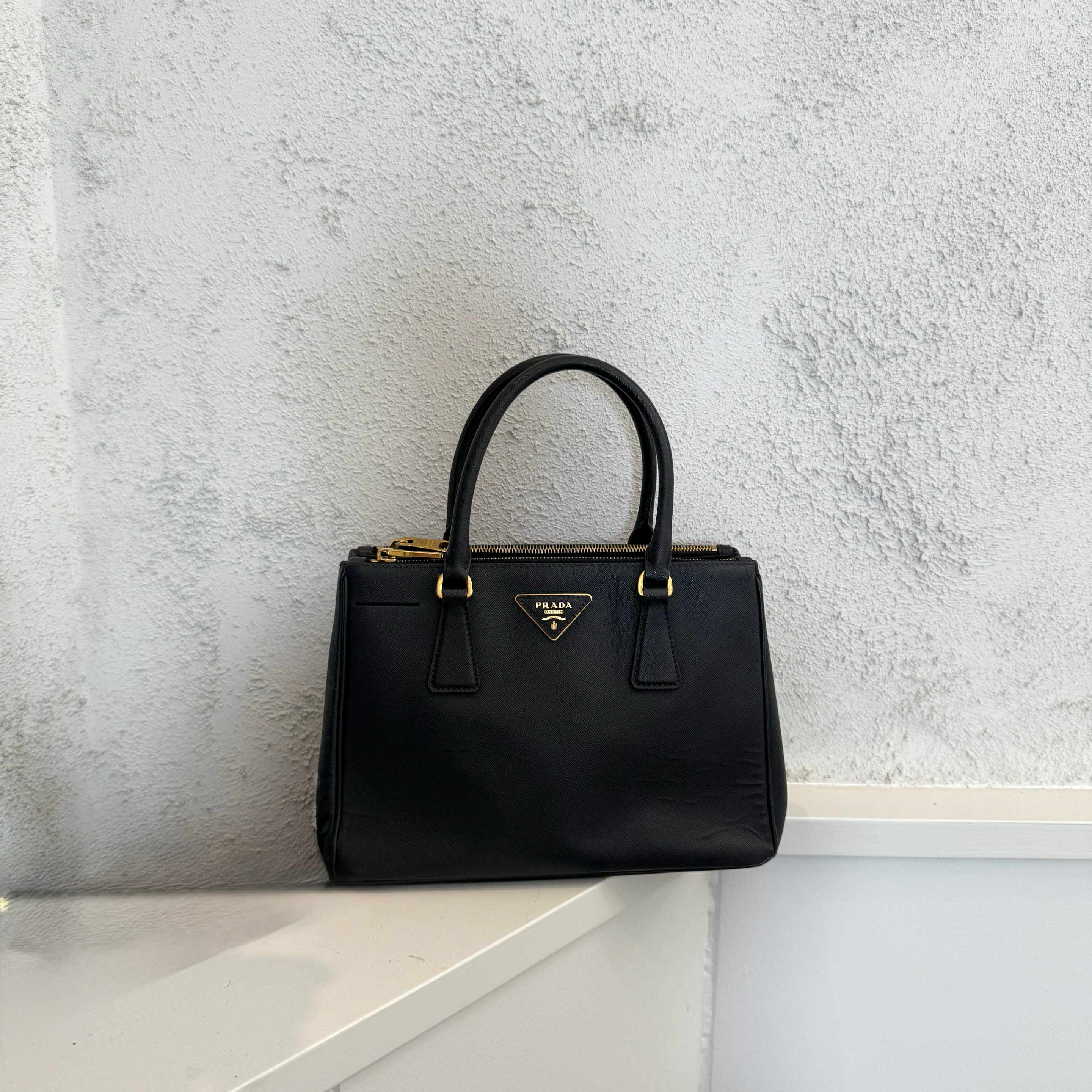 Prada Saffiano Lux Galleria Double Zip Tote