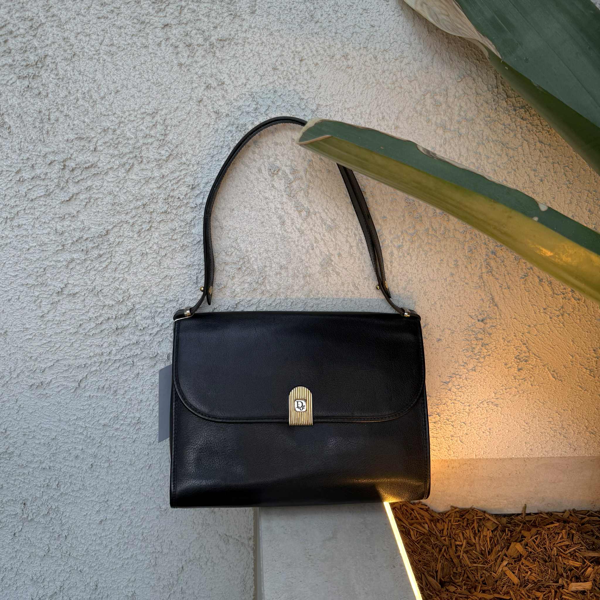 Christian Dior Leather Flap Shoulder Bag