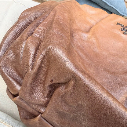 Prada Glace Calf Sfumata Pleated Hobo