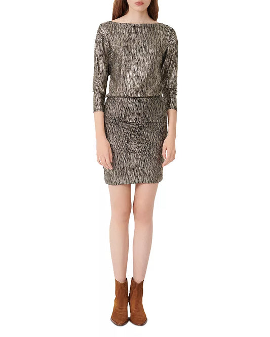 Maje Rilexy Metallic Stretch Dress