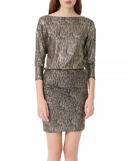 Maje Rilexy Metallic Stretch Dress