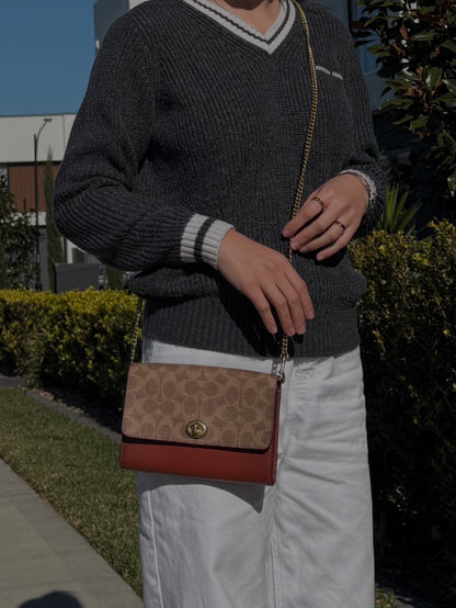 Coach Marlow Turnlock Crossbody Clutch Bag