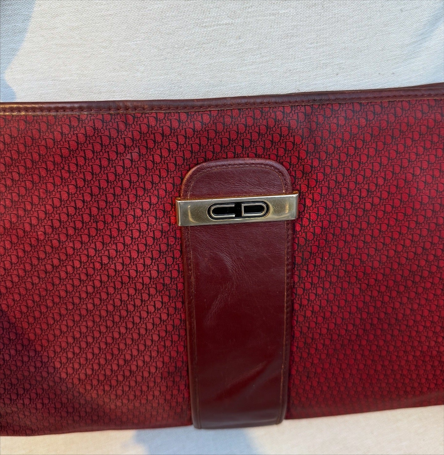 Dior Burgundy Shoulder Bag