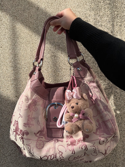 COACH SOHO LYNN HORSE & CARRIAGE LARGE HOBO BAG