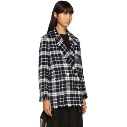 Thom Browne Tartan Tweed Sack Jacket