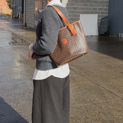 Celine 20th Century Macadam Coated Canvas tote bag