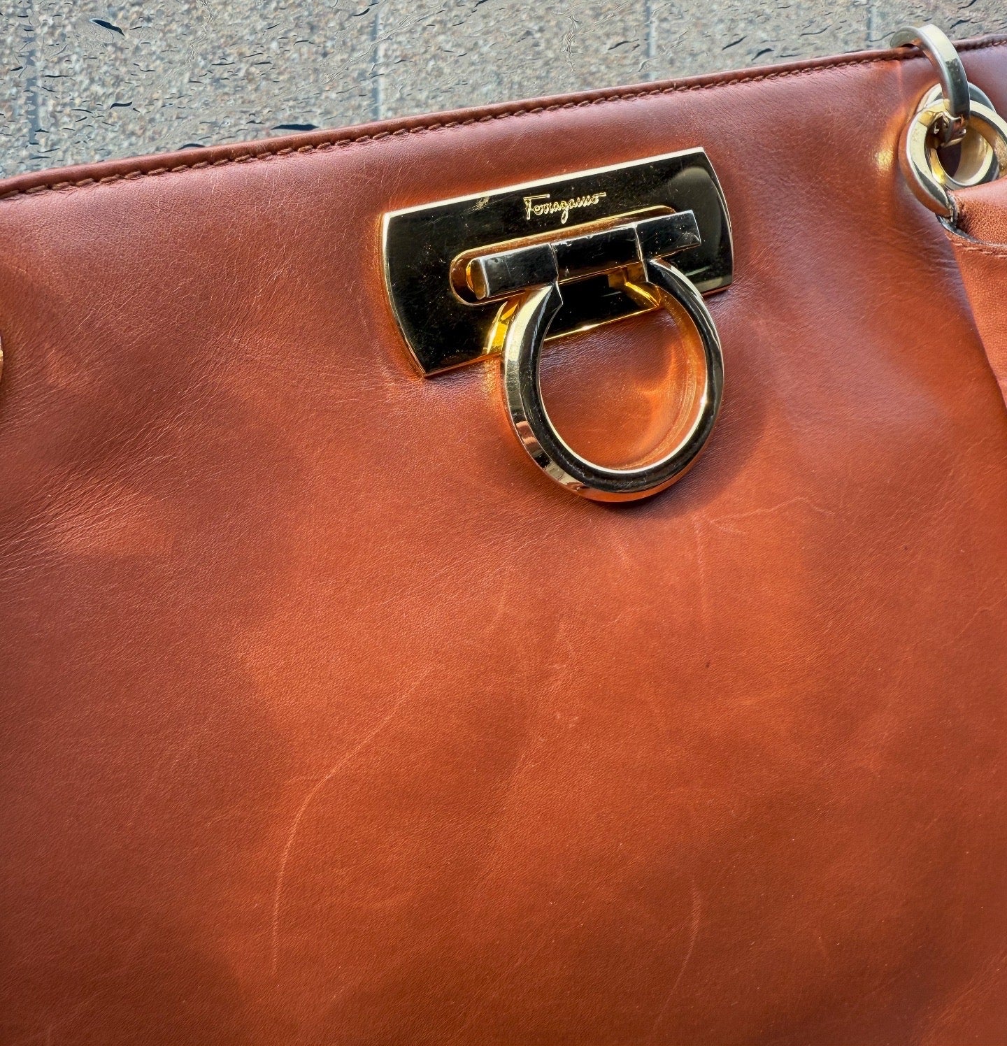 Salvatore Ferragamo Gancini Brown