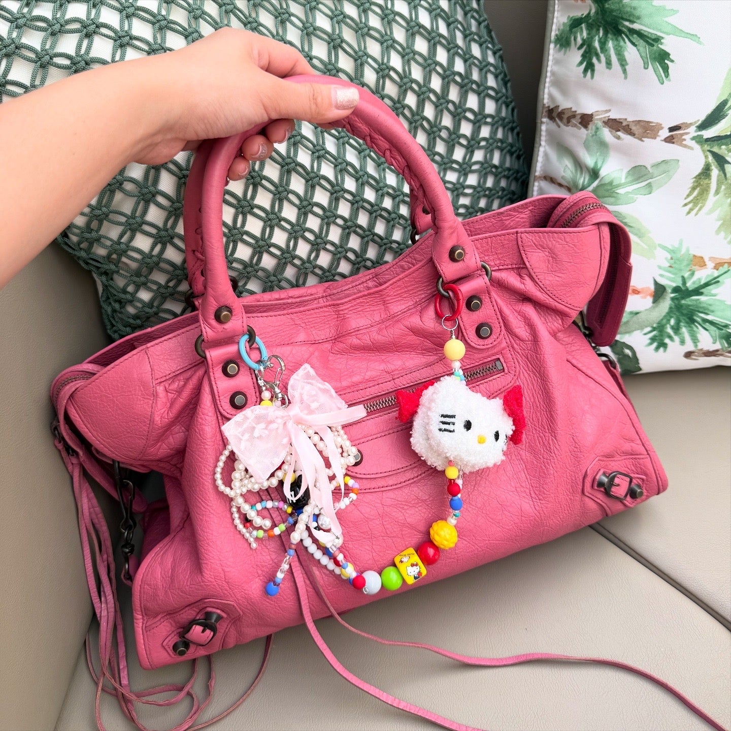 Balenciaga City Pink Leather Handbag