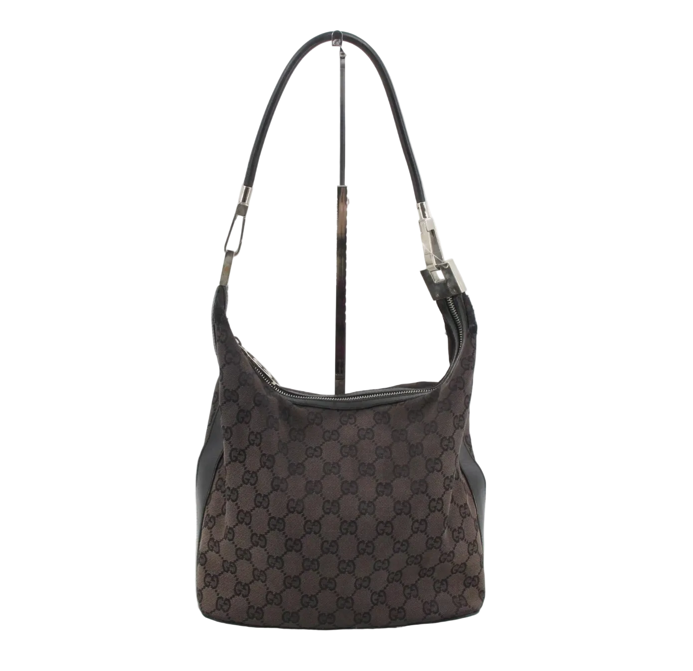 Gucci Clasp Handle Hobo GG Canvas
