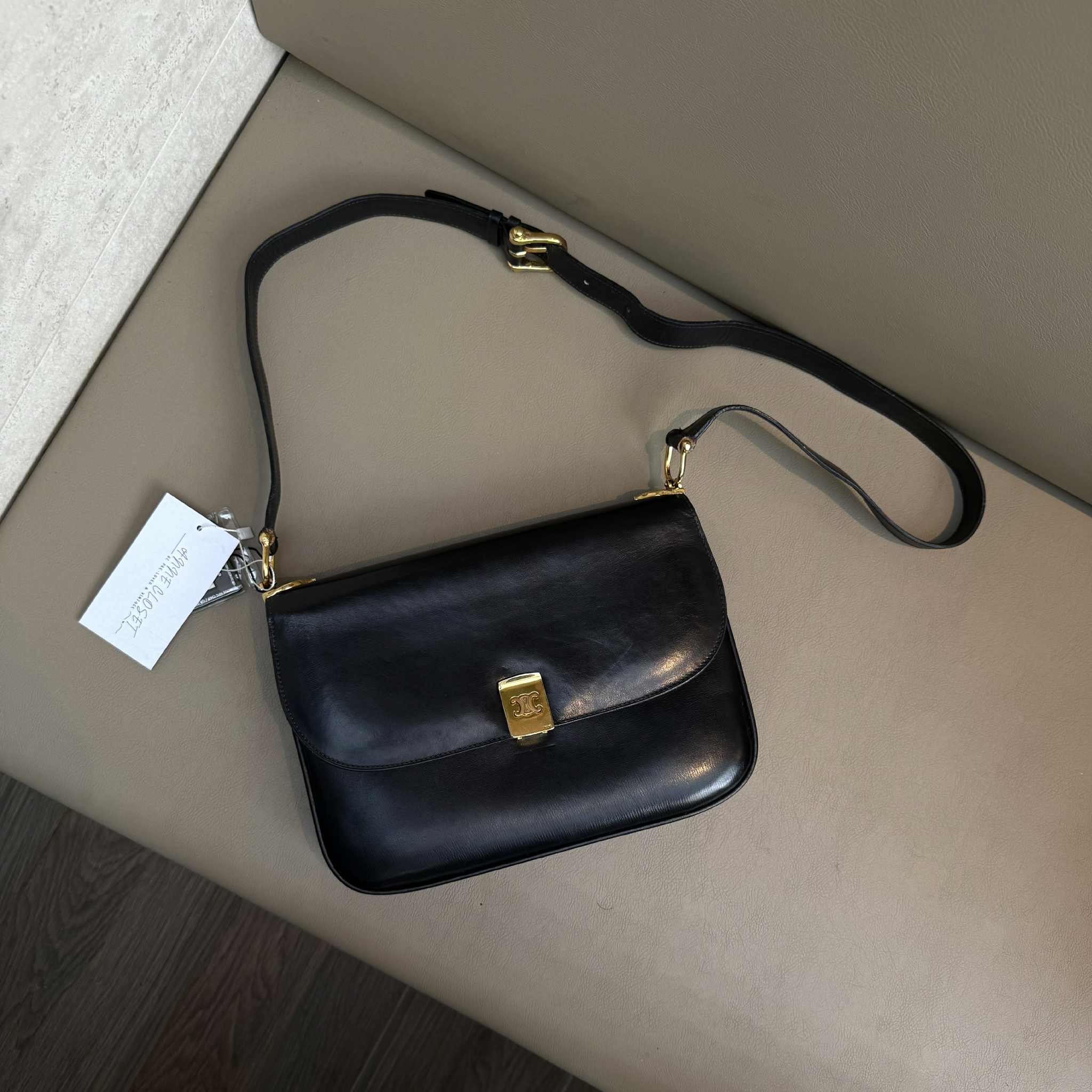 Celine Vintage Box Bag Black