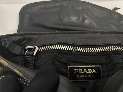 Prada Multicolor Plaid Wool Small Evening Bag