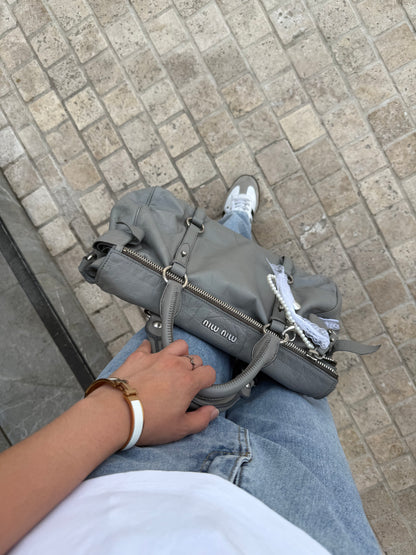 Miu Miu Vitello Lux Leather Bow Satchel