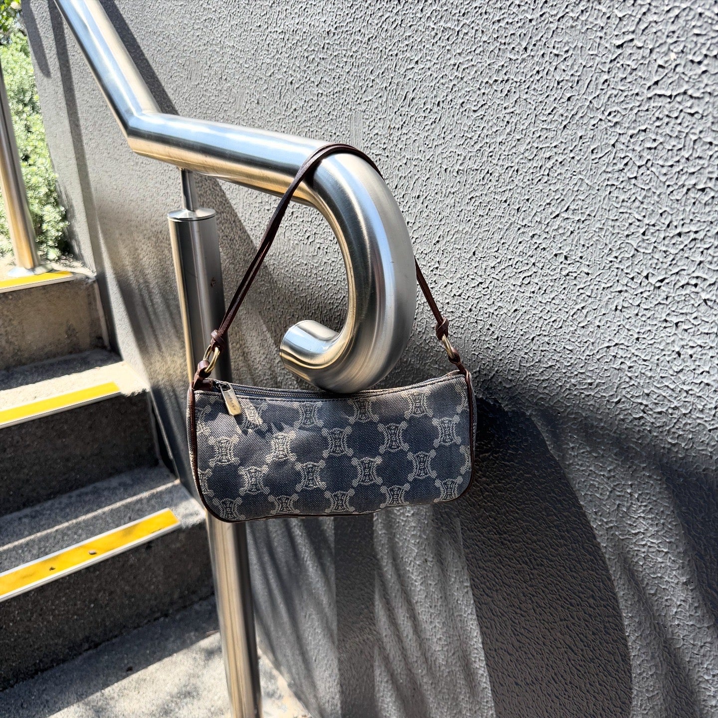 Celine Paris Macadam Blue Denim Bag