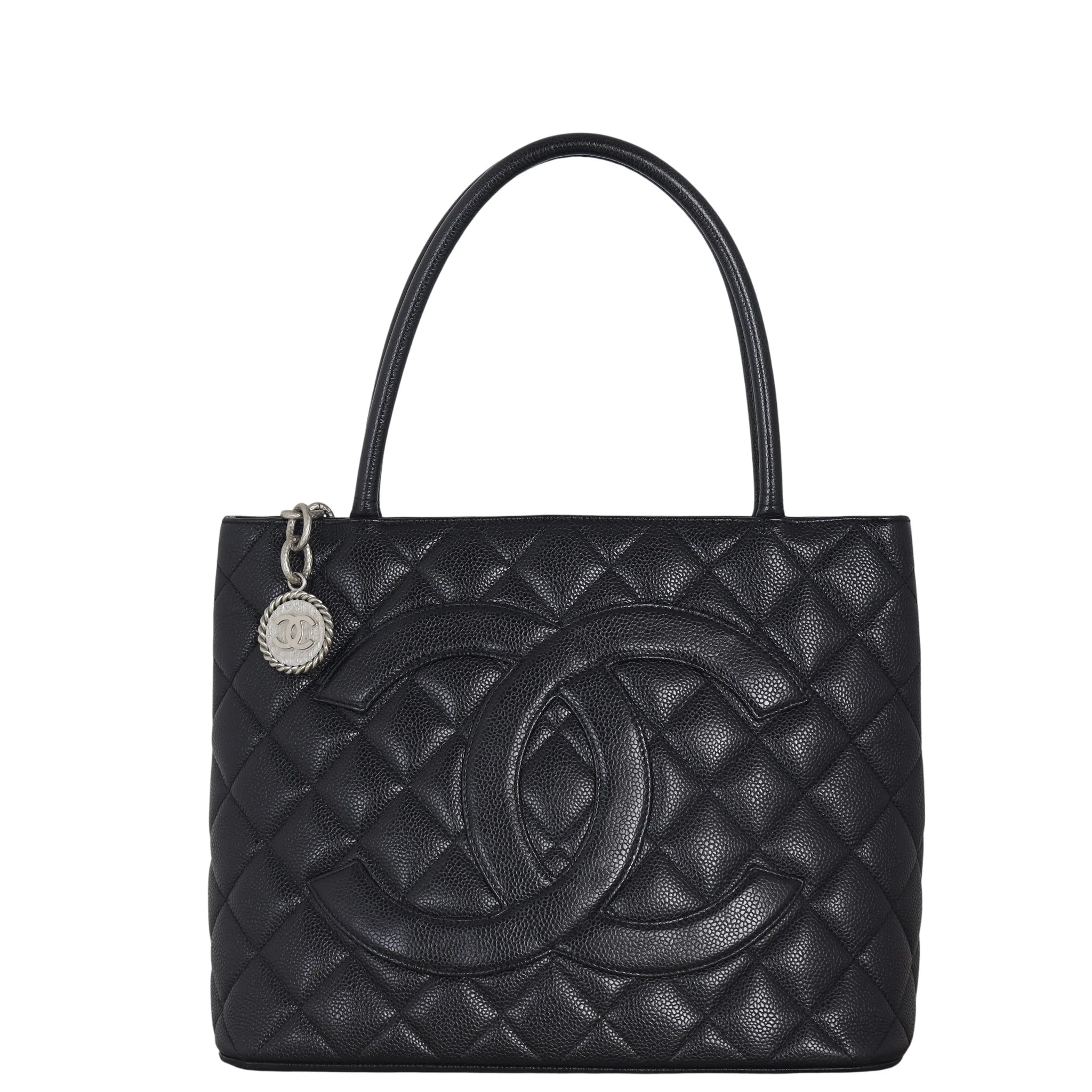 Chanel Caviar Medallion Tote Black