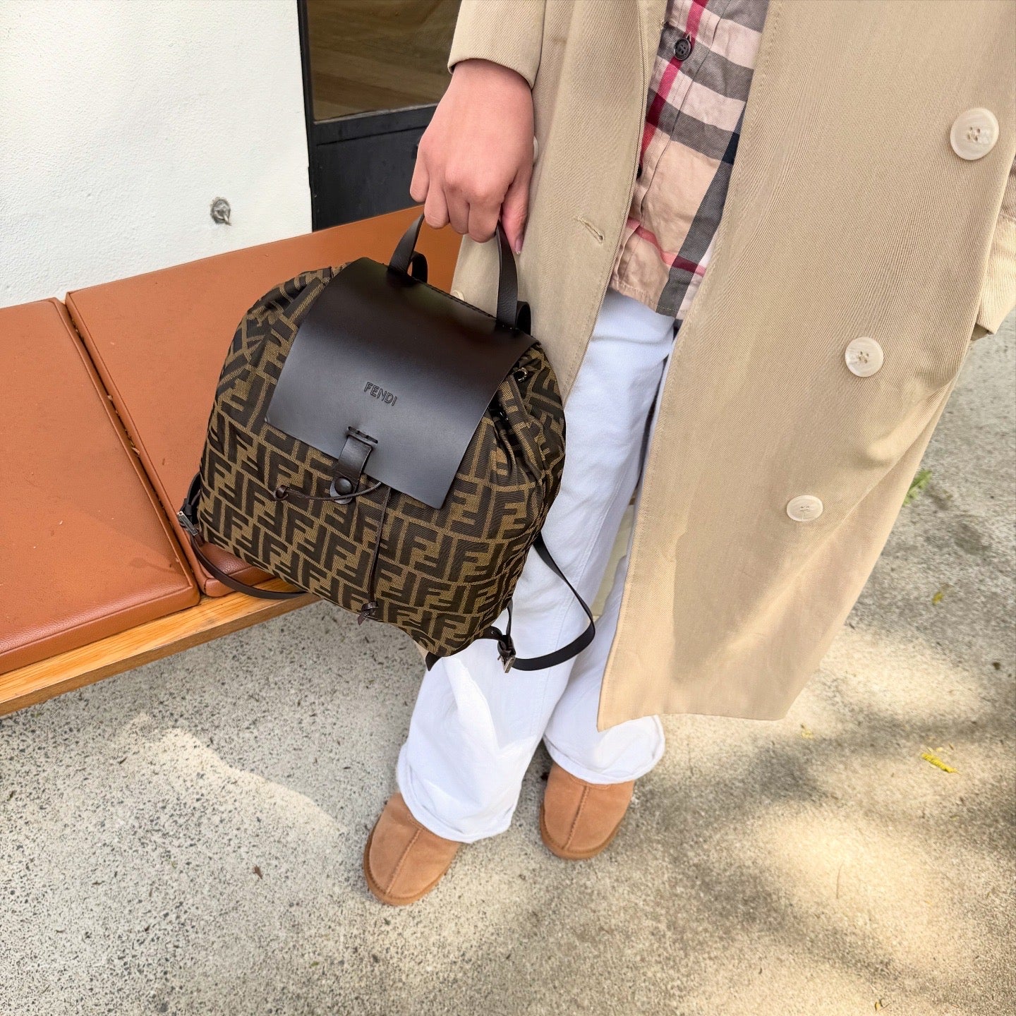 FENDI Zucca Backpack Brown