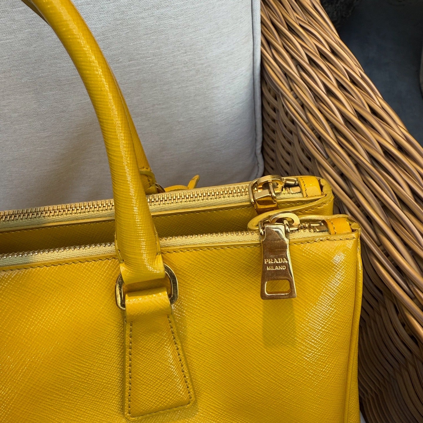Prada Saffiano Lux Galleria Double Zip Tote