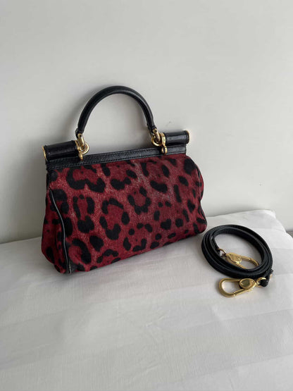 Dolce & Gabbana Canvas Small Miss Sicily Top Handle Bag