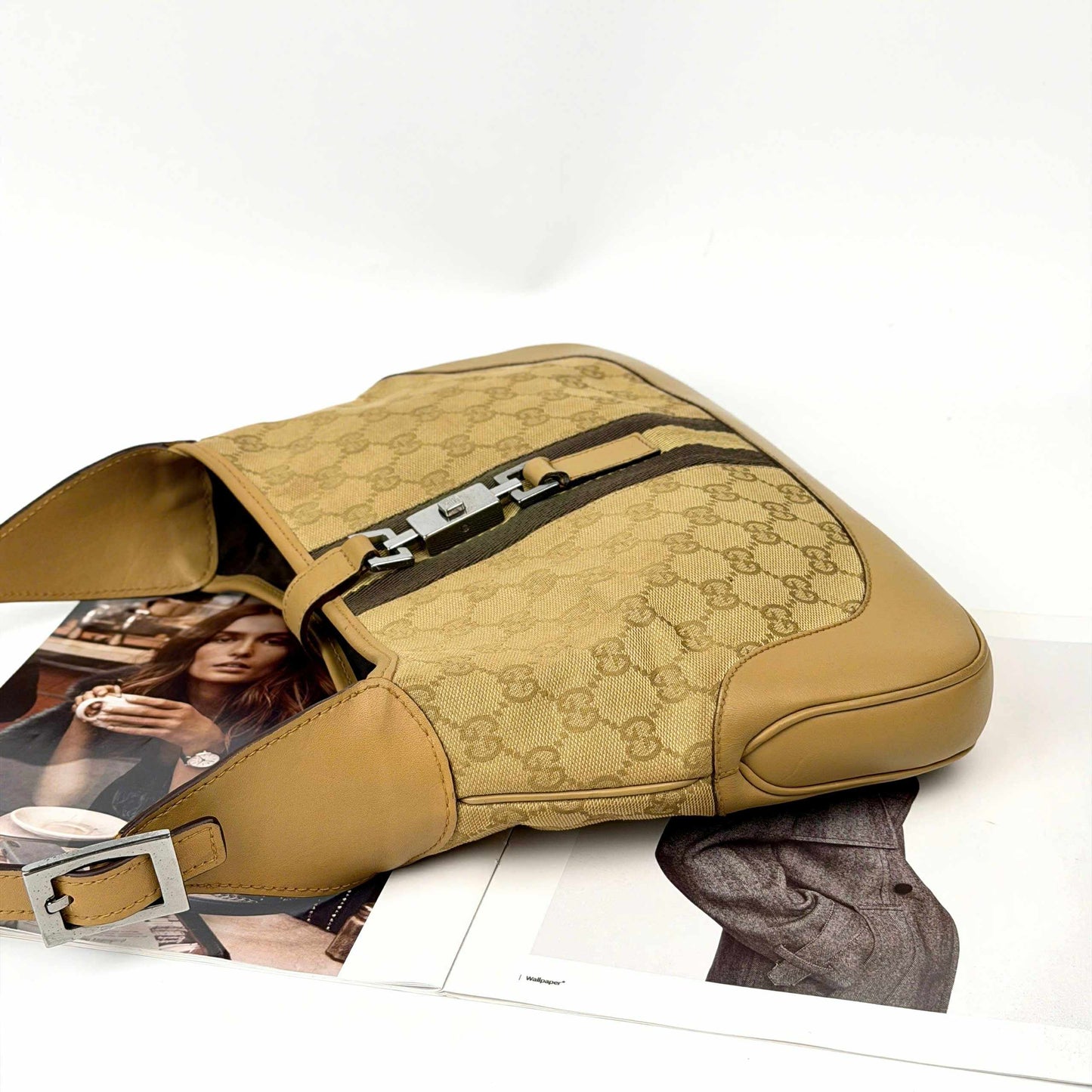 Gucci Jackie Bag - GG Beige Canvas