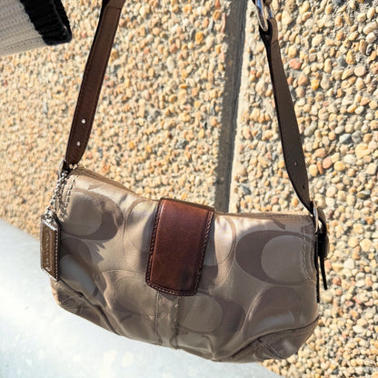 COACH Soho Signature Canvas Hobo Shoulder Bag