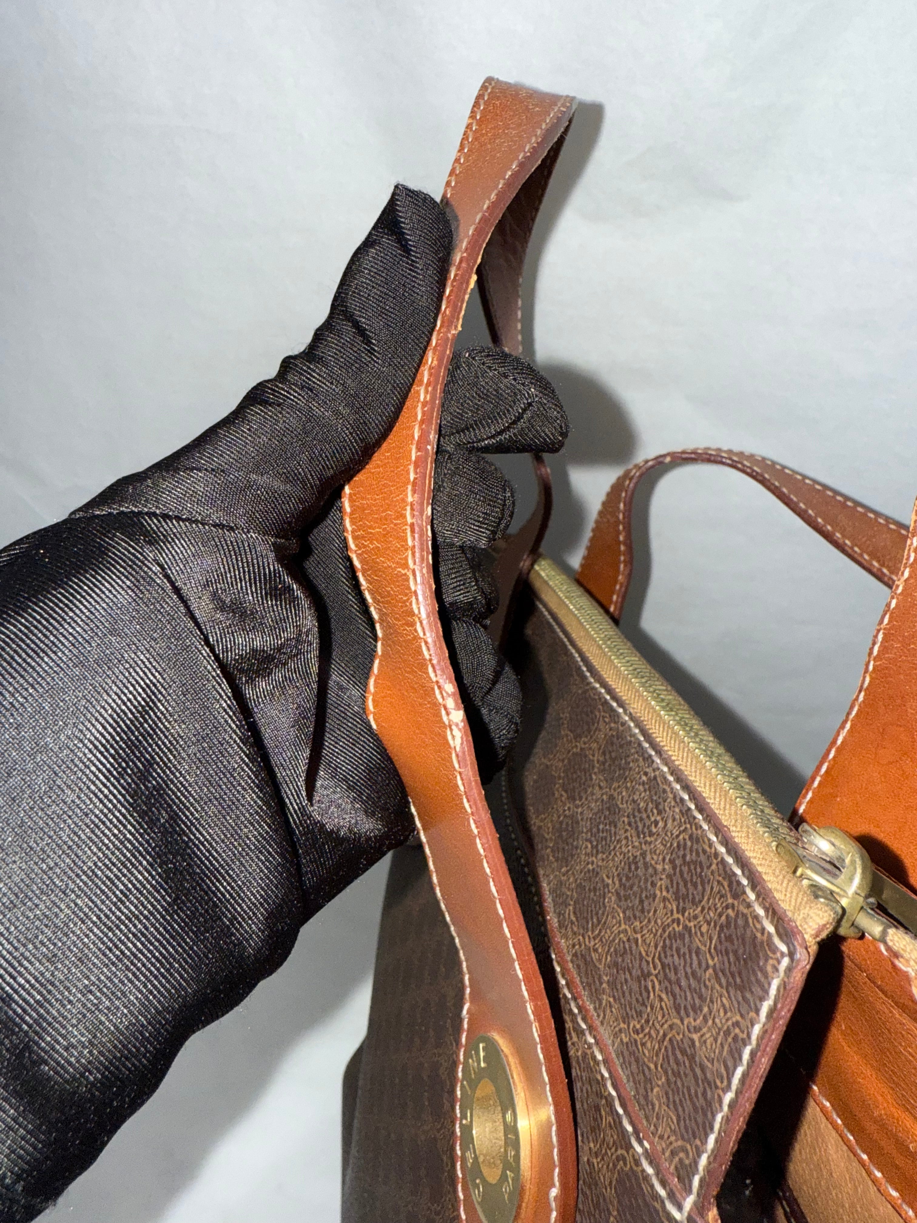 Celine Macadam Circle Logo Top Handle Bag