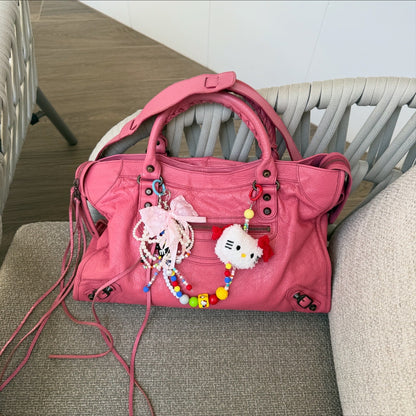 Balenciaga City Pink Leather Handbag