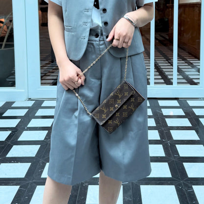 Louis Vuitton Monogram Sarah Long Wallet
