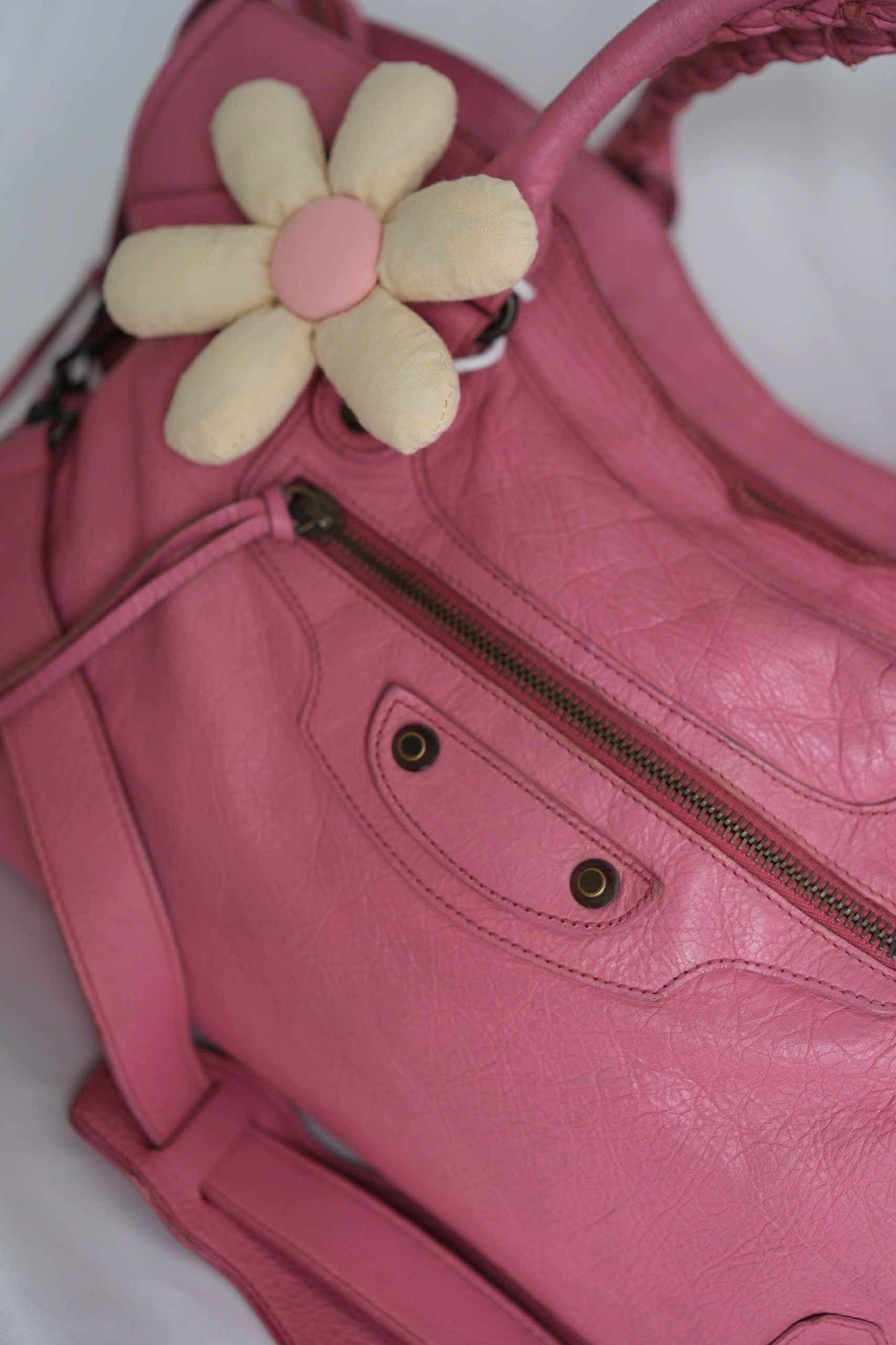 Balenciaga City Pink Leather Handbag