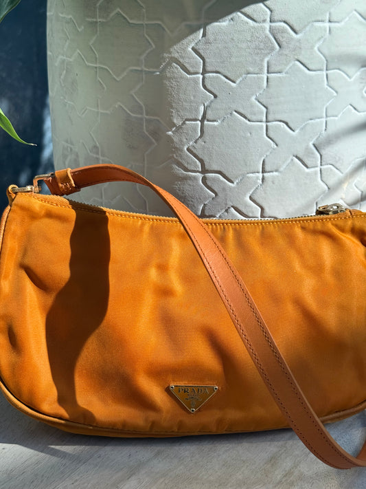 Prada Vintage Orange Shoulder Bag