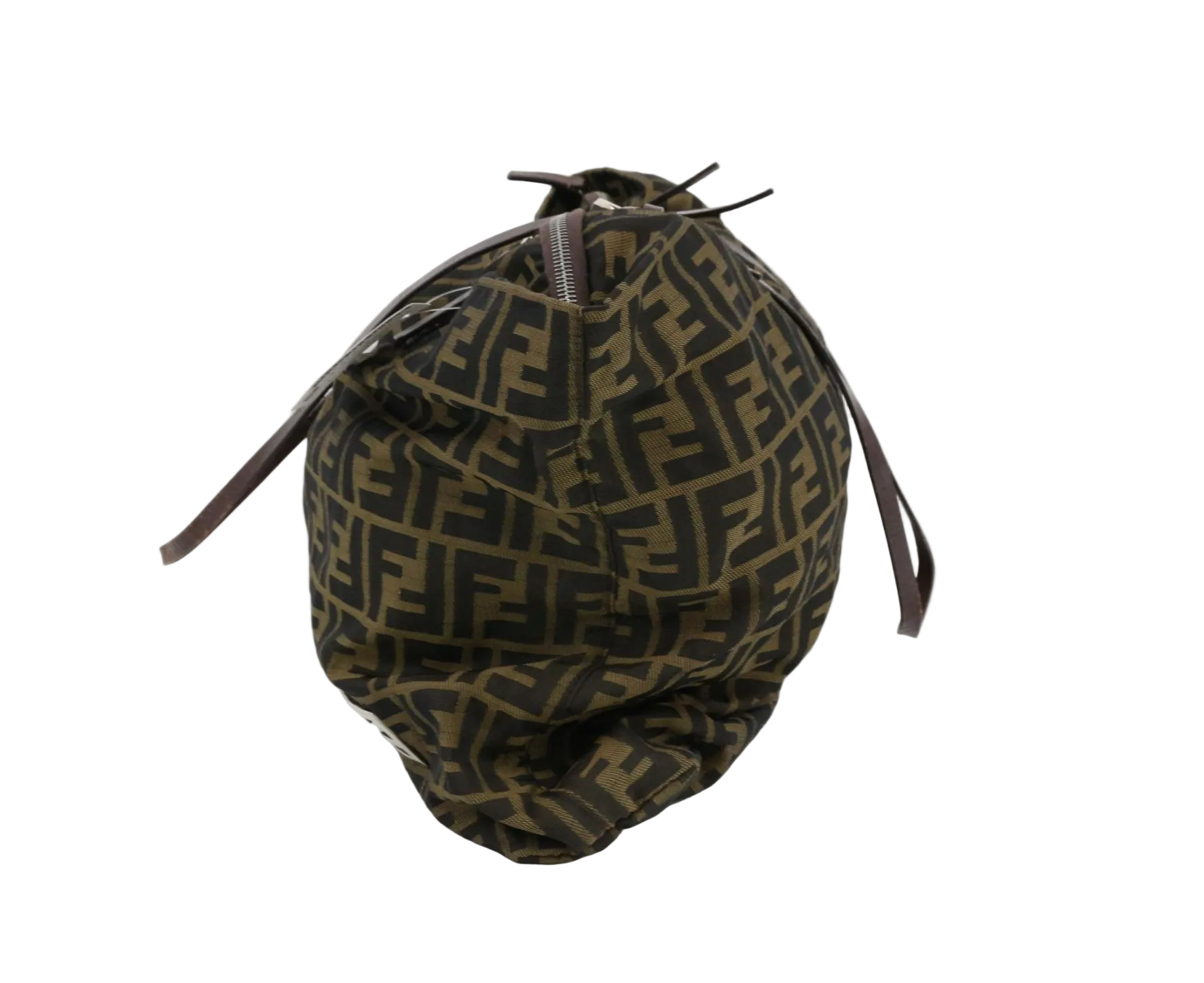 Fendi Zucca Canvas Tote Silver Logo FF